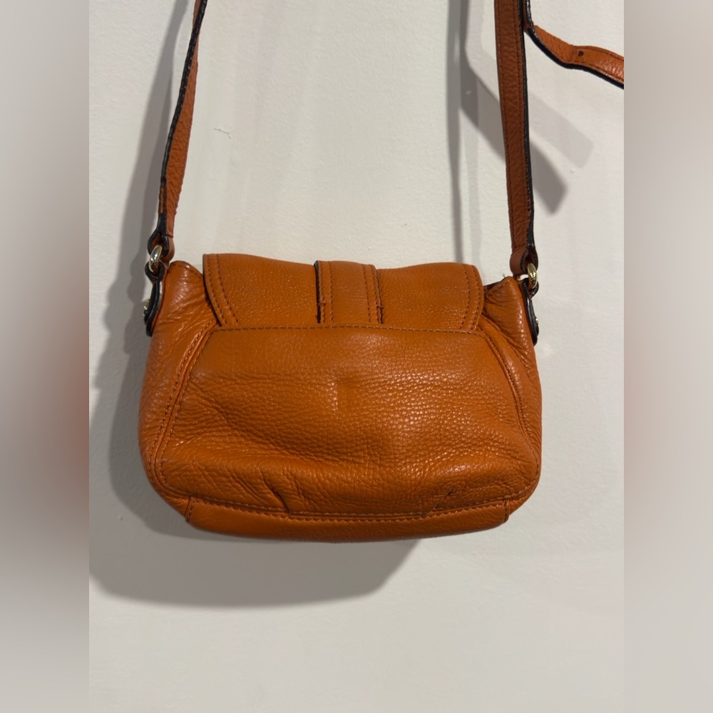 MICHAEL KORS Charlton Brown Leather Gold Push Lock Crossbody Shoulder Bag Purse - Picture 16 of 16